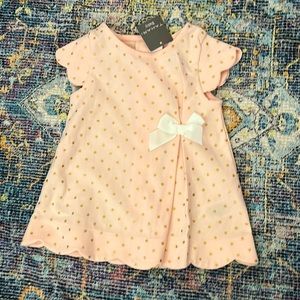 Tamari Baby Gold Polka Dot Formal Dress 🌵12 months